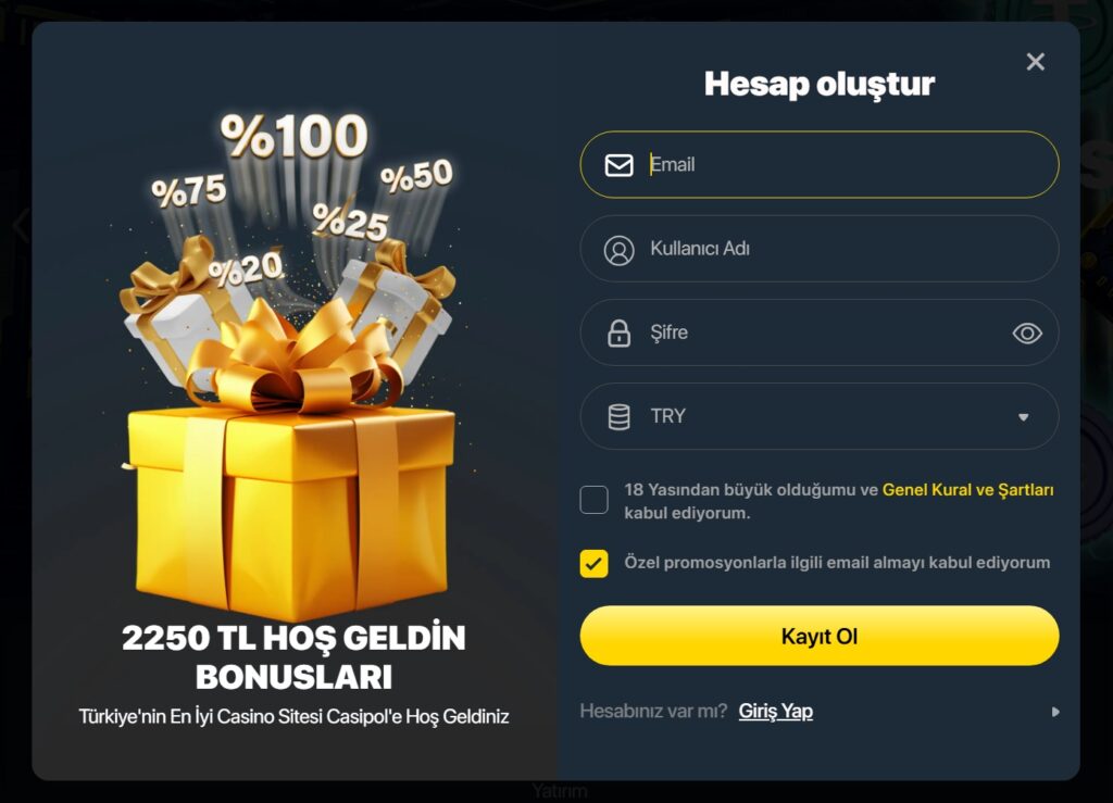 casipol üyelik işlemleri